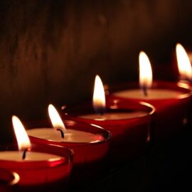 tea lights, candles, light