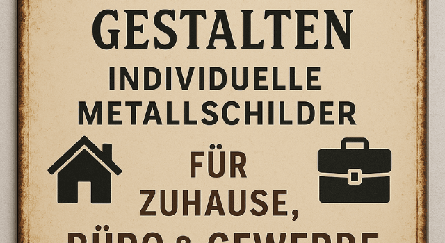 Blechschild gestalten: Individuelle Metallschilder für Zuhause, Büro & Gewerbe Blechschild gestalten: Individuelle Metallschilder für Zuhause, Büro & Gewerbe